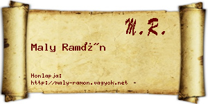 Maly Ramón névjegykártya